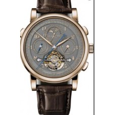 Réplique de Une horloge Lange&Sohne 1815 TOURBOGRAPH PERPETUAL HONEYGOLD, hommage à F.A. Lange