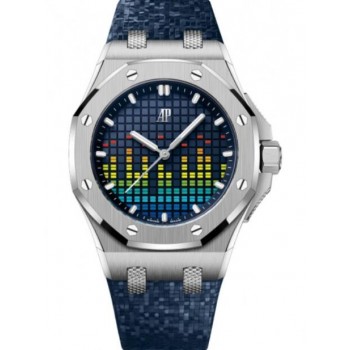 Copie de Audemars Piguet Royal Oak Offshore à remontage automatique - Édition Musique Titane 37 mm Cadran bleu 77600TI.OO.A343CA.01