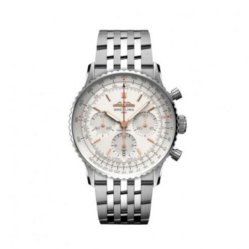 Réplique de Breitling Navitimer B01 Chronographe 41 Acier inoxydable Argent AB0139211G1A1