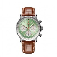 Réplique Montre Breitling Navitimer B01 Chronographe 41 Acier inoxydable Vert menthe AB0139211L1P1