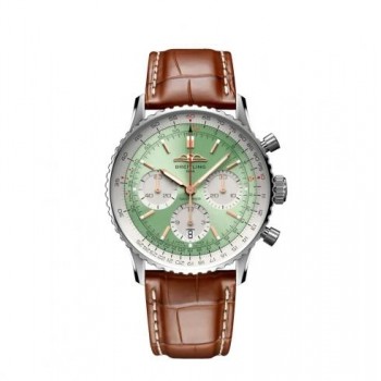 Réplique Montre Breitling Navitimer B01 Chronographe 41 Acier inoxydable Vert menthe AB0139211L1P1