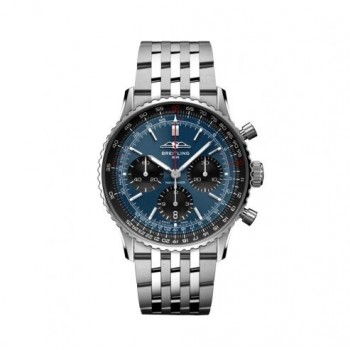 Copie de Breitling Navitimer B01 Chronographe 41 Acier inoxydable Cadran bleu AB0139241C1A1