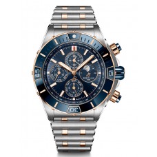 Réplique de Breitling Super Chronomat Calendrier 4 ans, cadran bleu, acier et or rose, pour homme U19320161C1U1