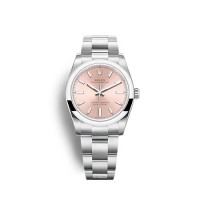 Réplique Montre Rolex Oyster Perpetual 34, bracelet Oyster, cadran rose Réplique Montre Rolex Oyster Perpetual 34, bracelet Oyster, cadran rose