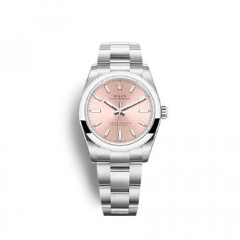Réplique Montre Rolex Oyster Perpetual 34, bracelet Oyster, cadran rose