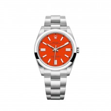 Réplique de Rolex Oyster Perpetual 41, bracelet Oyster, cadran rouge corail