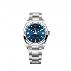 Imitation Rolex Oyster Perpetual 36, bracelet Oyster et cadran bleu brillant