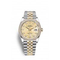 Réplique Montre Rolex Datejust 36 Oystersteel et or jaune M126283RBR-0029