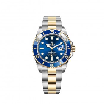 Copie de Rolex Submariner Date, lunette Cerachrom bleue Rolesor jaune, 41 mm