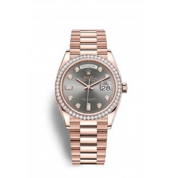 Réplique de Rolex Day-Date 36 en or Everose 18 carats M128345RBR-0052