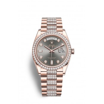 Réplique Montre Rolex Day-Date 36 en or Everose 18 carats M128345RBR-0053