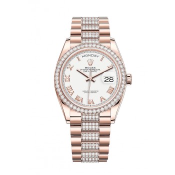 Réplique Montre Rolex Day-Date 36 en or Everose 18 carats M128345RBR-0055