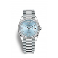 Réplique Montre Rolex Day-Date 36 en platine M128396TBR-0002