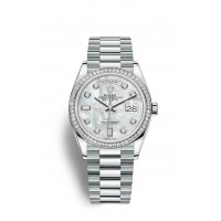 Réplique de Rolex Day-Date 36 en platine M128396TBR-0005