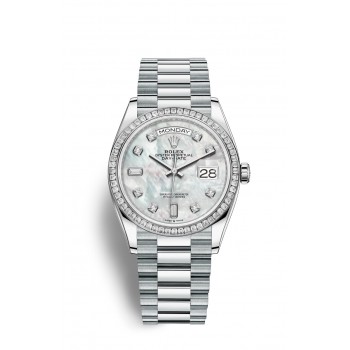 Réplique de Rolex Day-Date 36 en platine M128396TBR-0005
