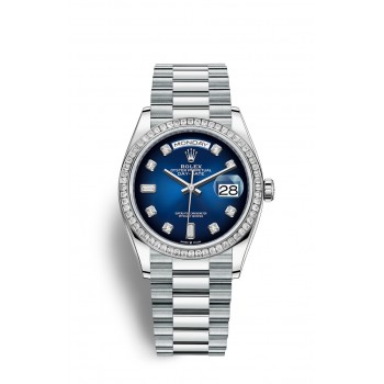 Réplique Montre Rolex Day-Date 36 en platine M128396TBR-0008