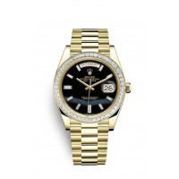 Réplique de Rolex Day-Date 40 en or jaune 18 carats et diamants M228398TBR-0038