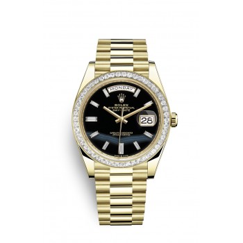 Réplique de Rolex Day-Date 40 en or jaune 18 carats et diamants M228398TBR-0038