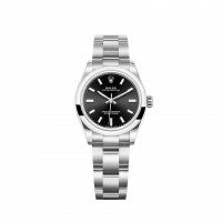 Imitation Rolex Oyster Perpetual 31 avec cadran noir brillant Imitation Rolex Oyster Perpetual 31 avec cadran noir brillant