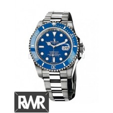 Réplique Rolex Submariner Date 116619LB-97209 Cadran Bleu