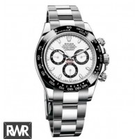 Rolex Cosmograph Daytona Cadran blanc en acier inoxydable Oyster 116500WSO Réplique de montre